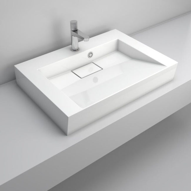 Bathroom sink Flat 700 - 27.56 in. x 19.69 in. - glossy white