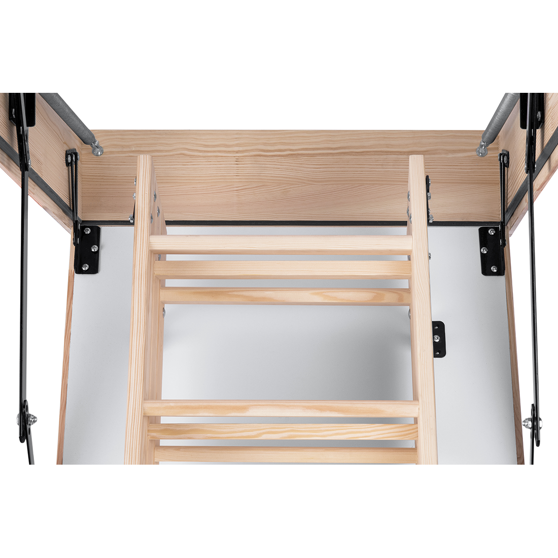 S-GLOB Escalera de madera para ático de 54" x 22.5" - Hasta 9.18 pies