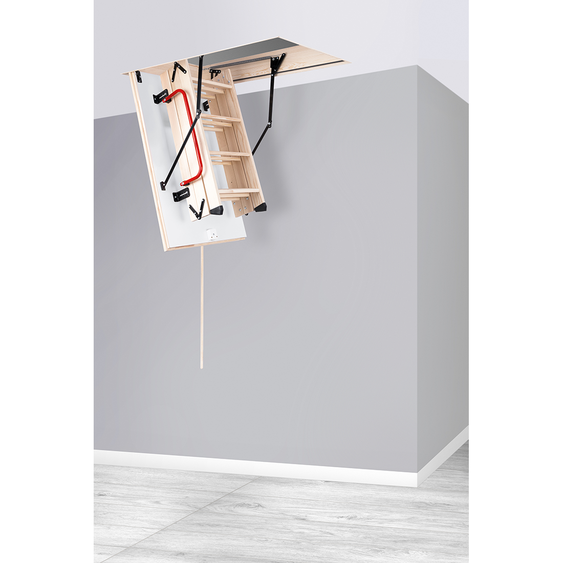 S-GLOB Escalera de madera para ático de 54" x 22.5" - Hasta 9.18 pies
