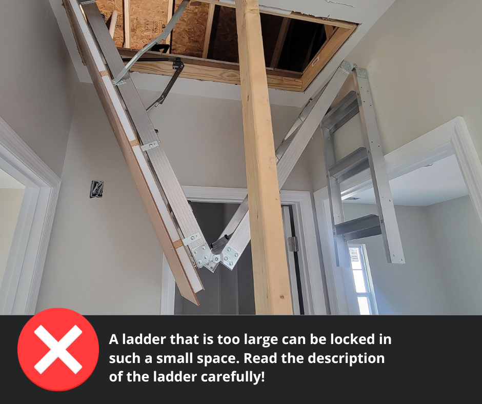 COMP Metal Insulated Scissors Attic Ladder 9 ft - 9.5 ft (Rough Opening: 28.25" x 39.75") with 352-lb Load Capacity