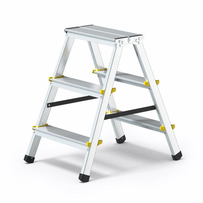 3-Step CaroStep Type IA Aluminum Step Stool Ladder - 330 lbs. Load Capacity