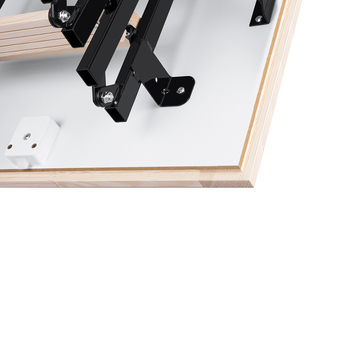 Escalera de ático de madera y metal UNI 35.5" x 23.5" - Hasta 8.69 pies
