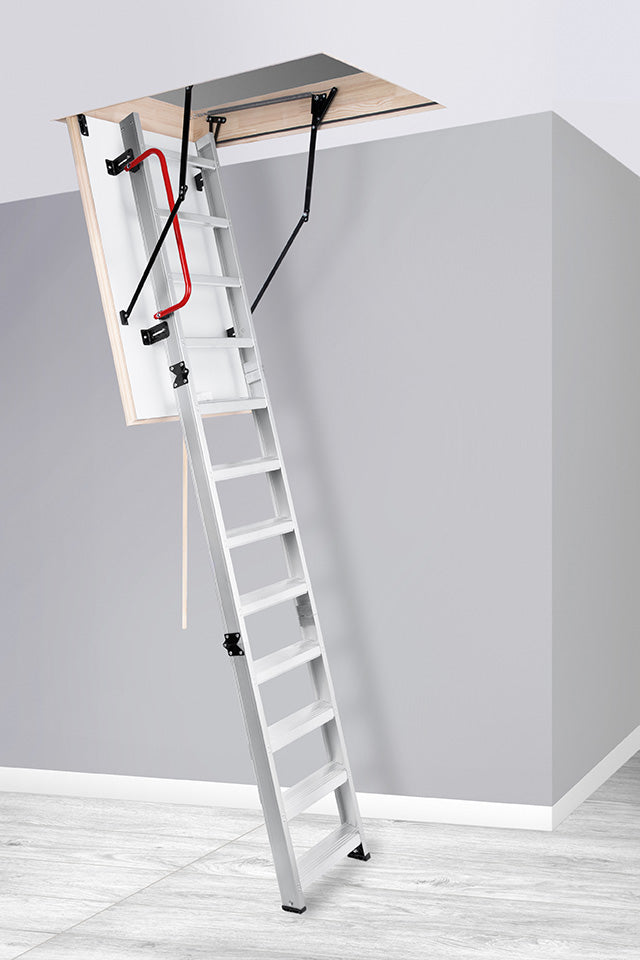 Aluminum Attic Ladder 43 x 21.5 with Handrail
