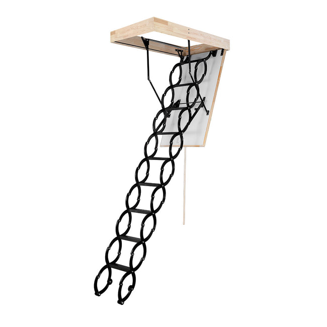 Flex Termo - Metal-Scissor Attic Ladder - 51 in. x 27.5 in. - Up to 9.5 feet
