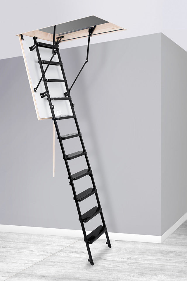 Solid Termo - Metal Basic Insulated Attic Ladder - 55 in. x 21.5 in. - Up to 9.18 feet