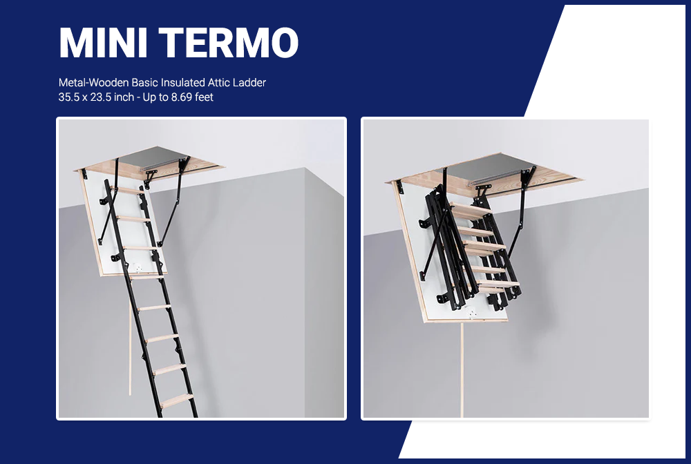 Mini Termo - metal wooden attic ladder