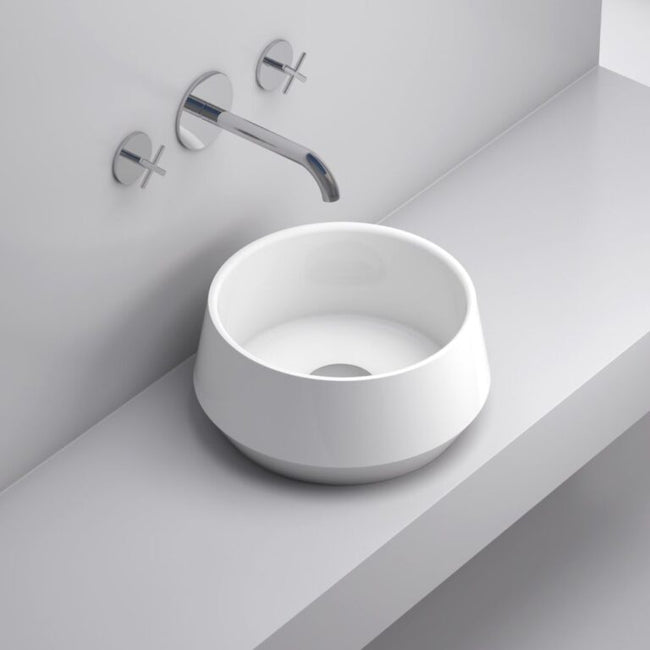 Bathroom sink Brena - 12.83 in. x 12.83 in. - glossy white