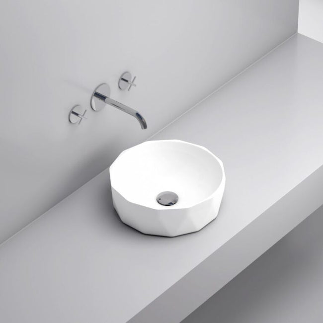 Bathroom sink Geo - 16.14 in x 16.14 in. - white matt