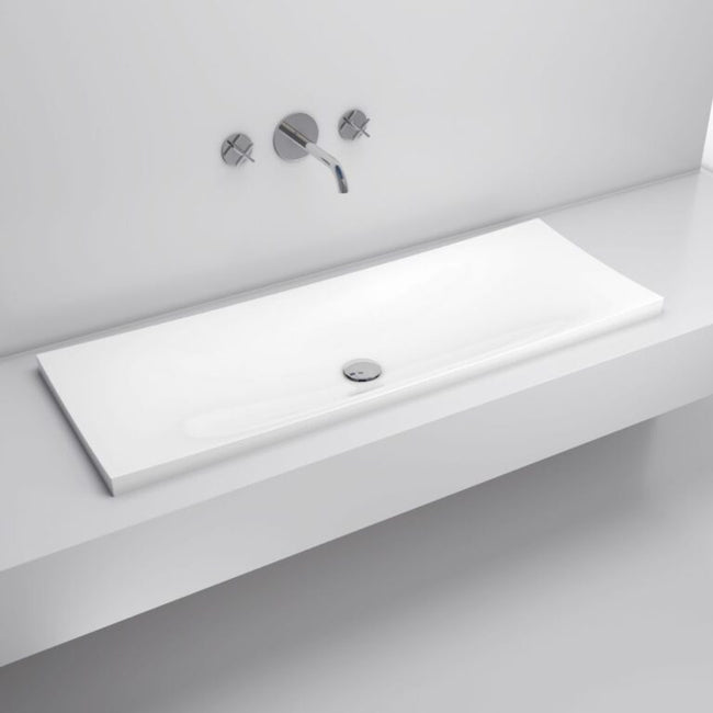 Bathroom sink Jazz 1200 - 47.24 in. x 16.93 in. - glossy white