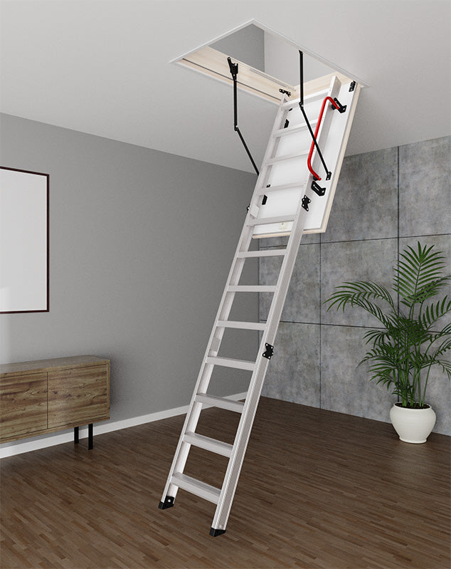 ALU Aluminum Attic Ladder 55 x 21.5 Up to 9.18 feet – attic