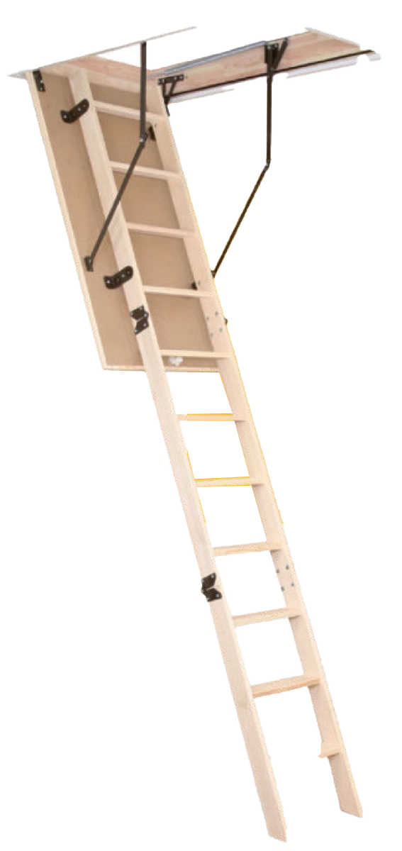 Easy Step Wooden Attic Ladder 54" x 22.5" - Up to 9.18 feet