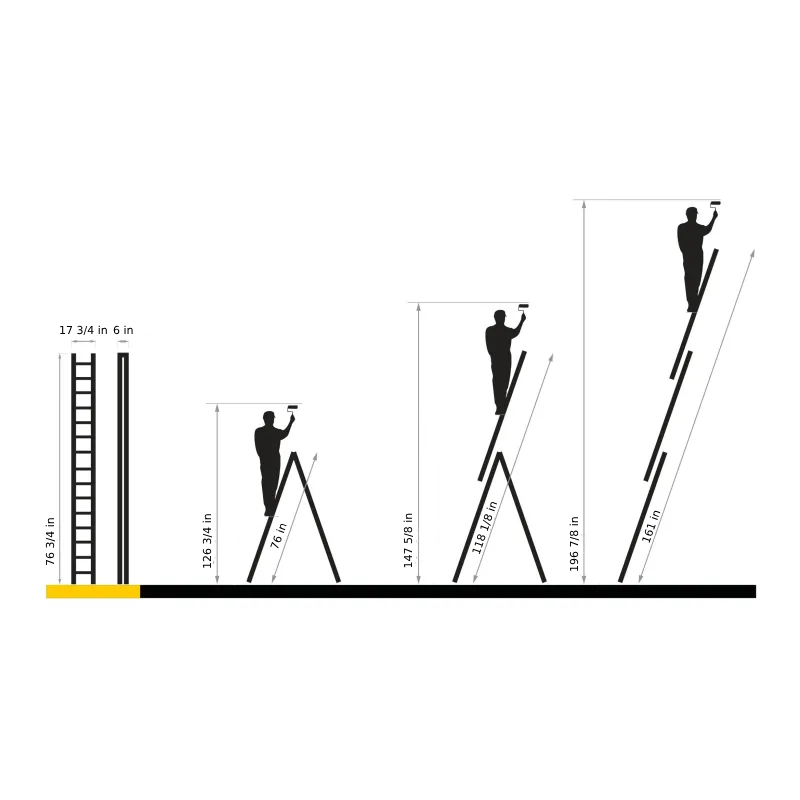 16.5 ft. Reach Flexi Pro Type IA Escalera combinada de aluminio de 3 secciones - 330 lbs. Capacidad de carga