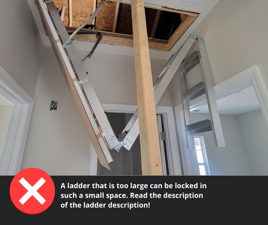 Mistake when installing attic ladder