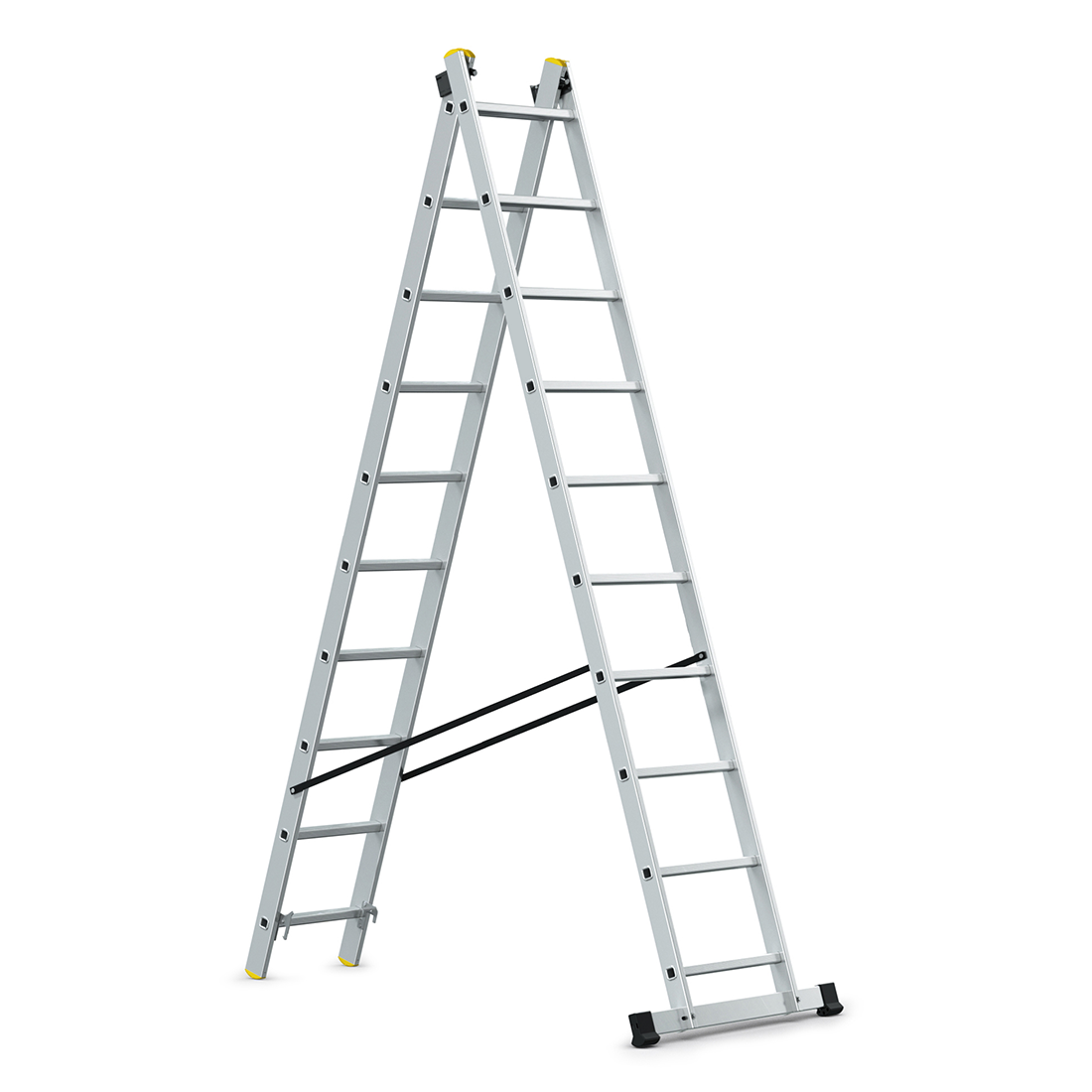 18 ft. Reach Ultra Pro Type IA Aluminum Combination 2-section Ladder - 330 lbs. Load Capacity