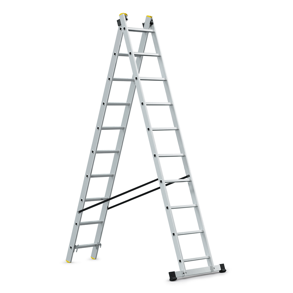 18 ft. Reach Ultra Pro Type IA Aluminum Combination 2-section Ladder - 330 lbs. Load Capacity