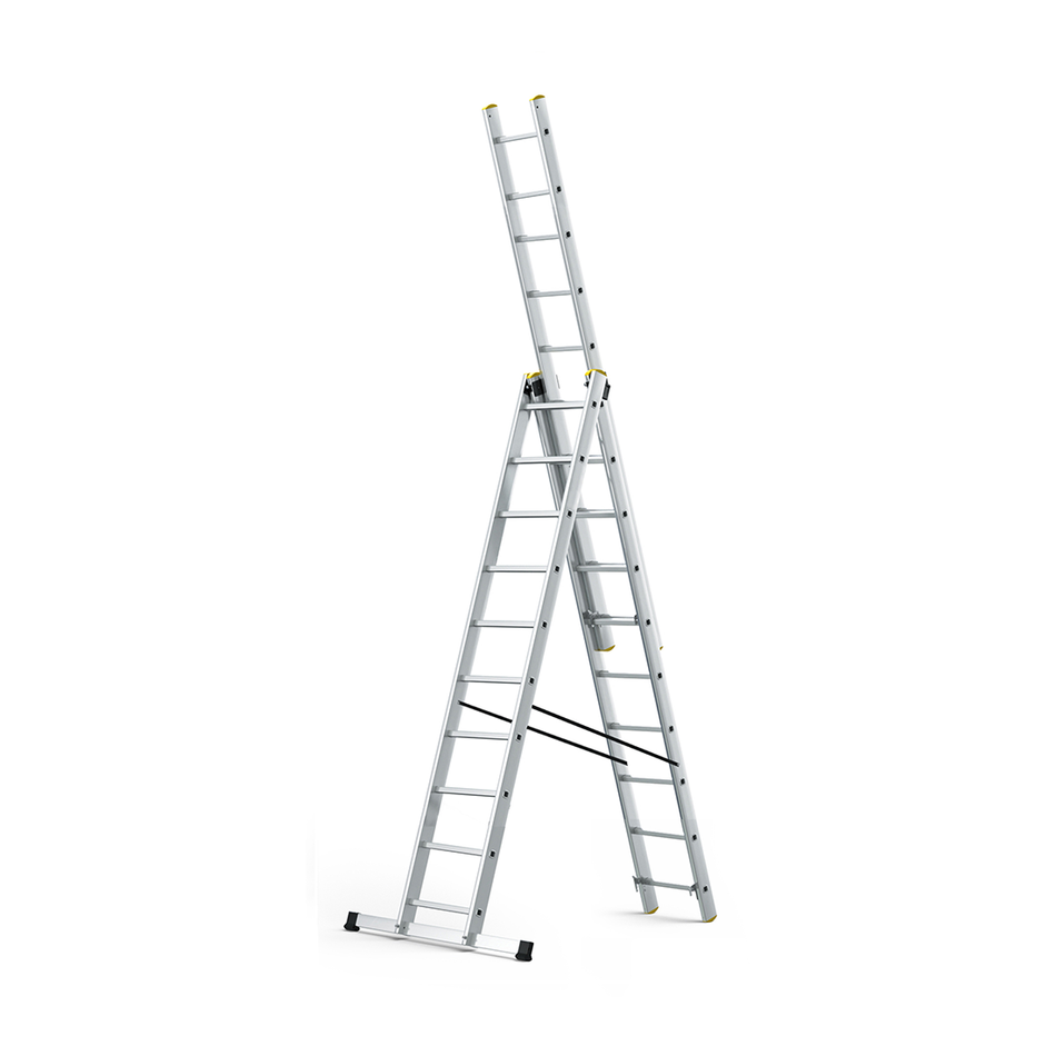 20.5 ft. Reach Flexi Pro Type IA Escalera combinada de aluminio de 3 secciones - 330 lbs. Capacidad de carga