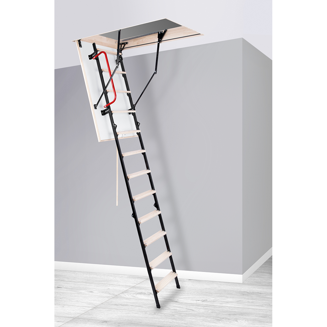 ADDE Metal-Wooden Attic Ladder 51" x 21.5"  Up to 9.18 feet