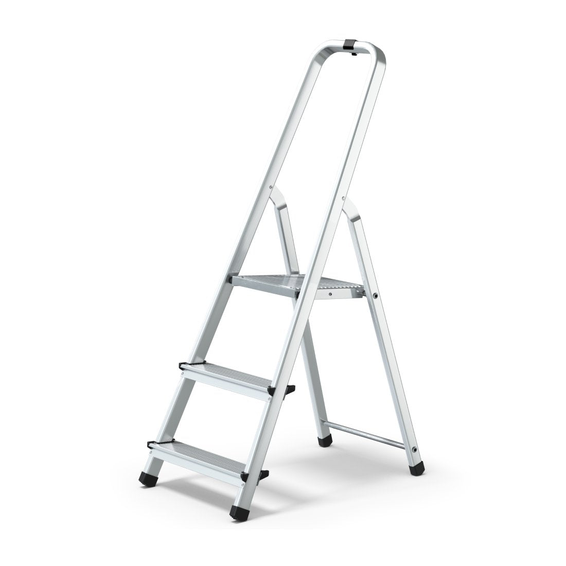 3-Step PolStep Type I Aluminum Step Stool Ladder - 275 lbs. Load Capacity