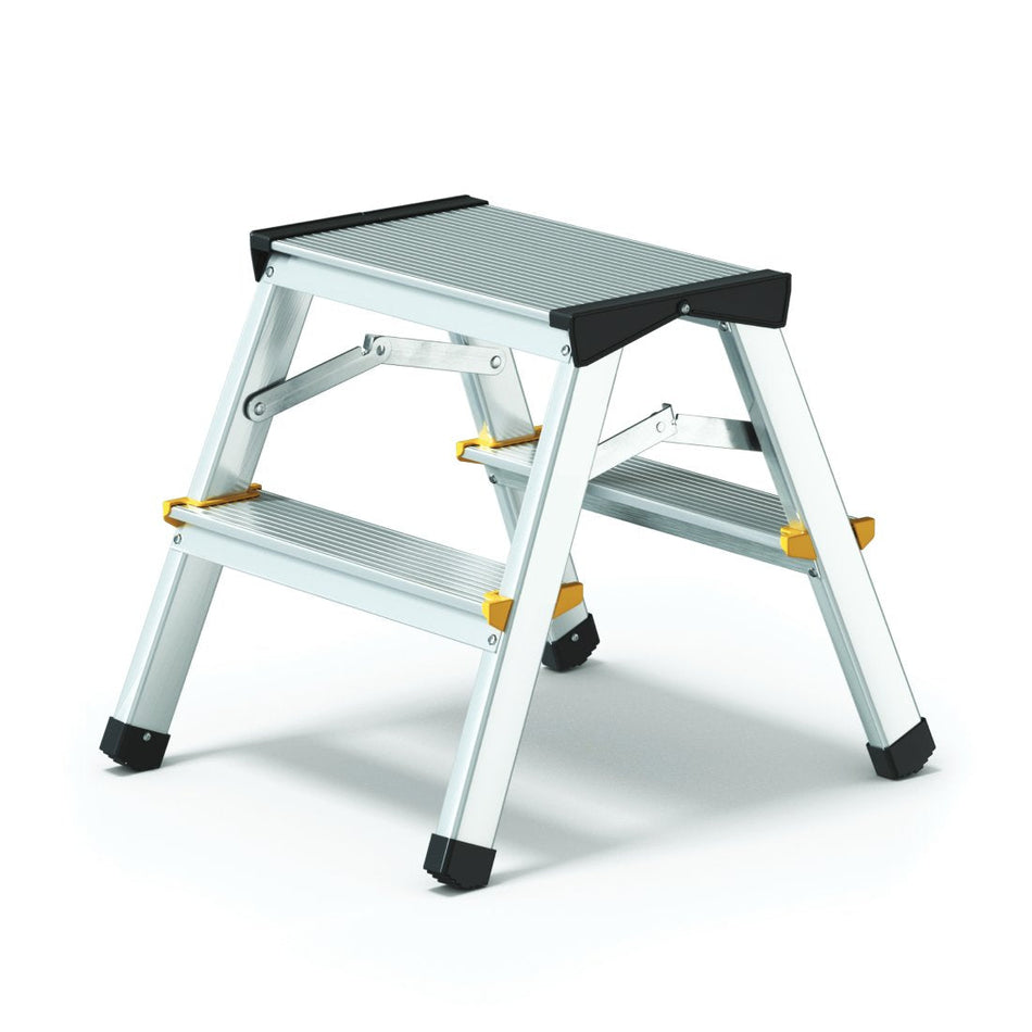 2-Step CaroStep Type IA Aluminum Step Stool Ladder - 330 lbs. Load Capacity