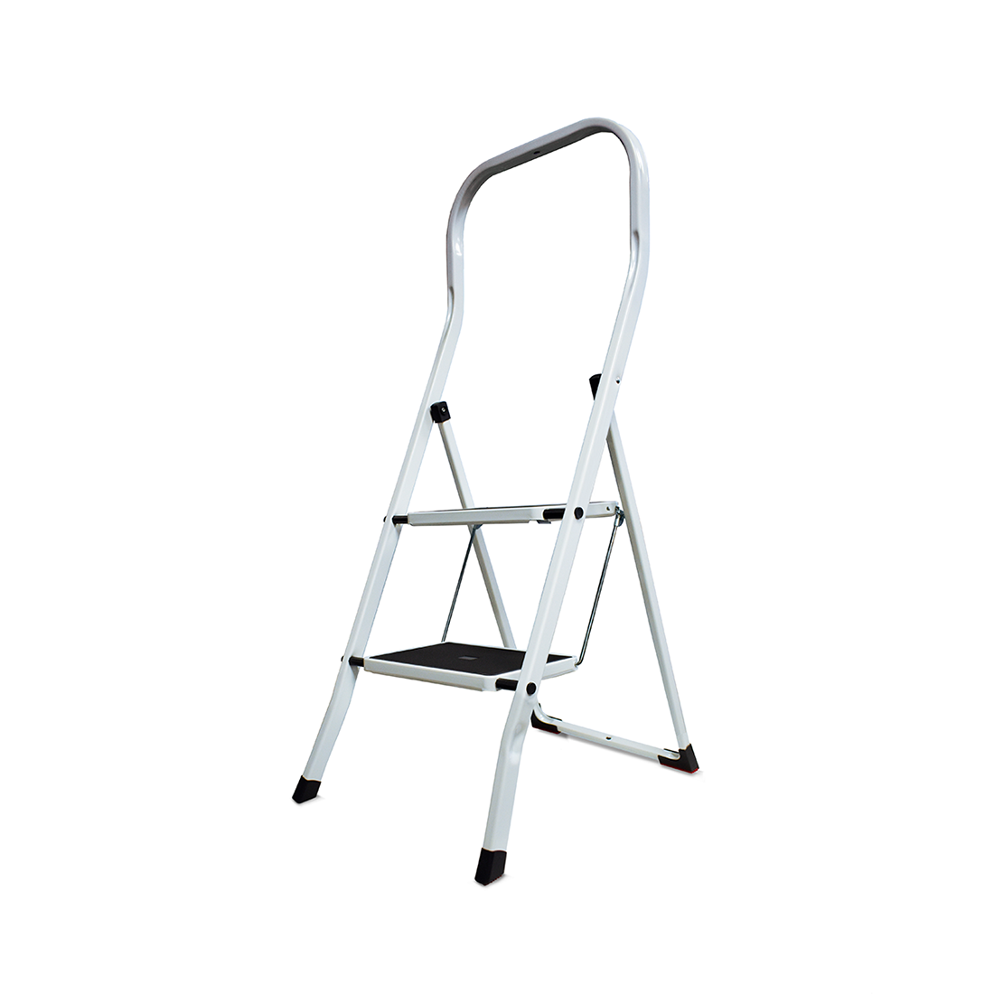 2-Step Kitchen Type IA Steel Household Step Stool Ladder - 330 lbs. Load Capacity