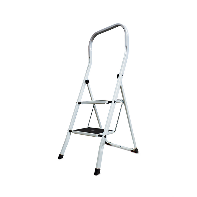 2-Step Kitchen Type IA Steel Household Step Stool Ladder - 330 lbs. Load Capacity