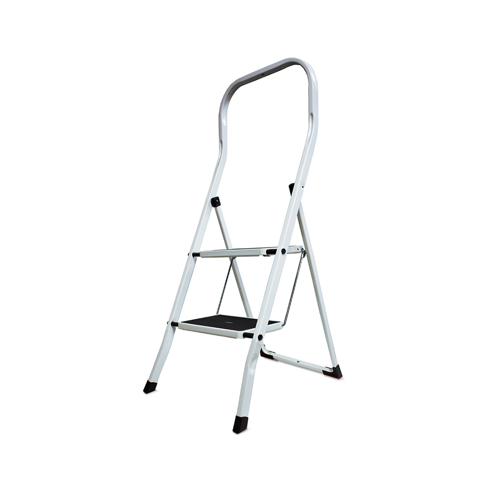 Escalera para taburete doméstico de acero tipo IA para cocina de 2 peldaños - 330 lbs. Capacidad de carga