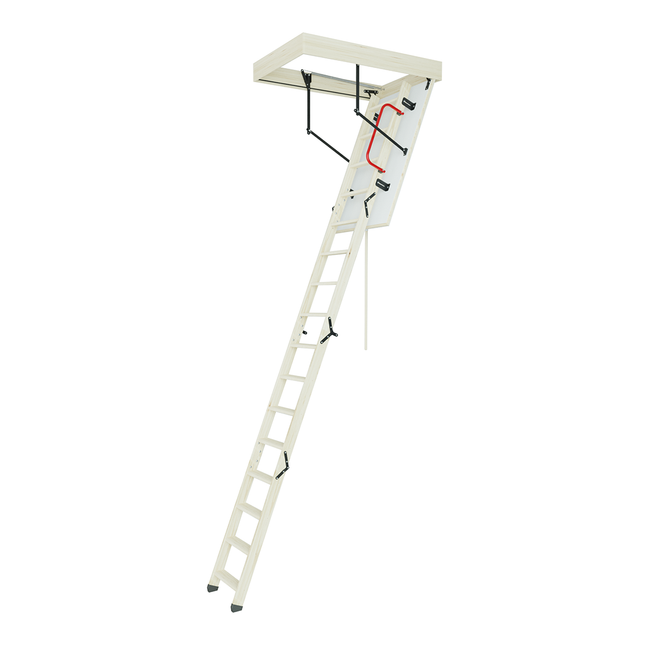 L-ALLE Wooden Attic Ladder 47" x 21.5"- Up to 10.83 feet
