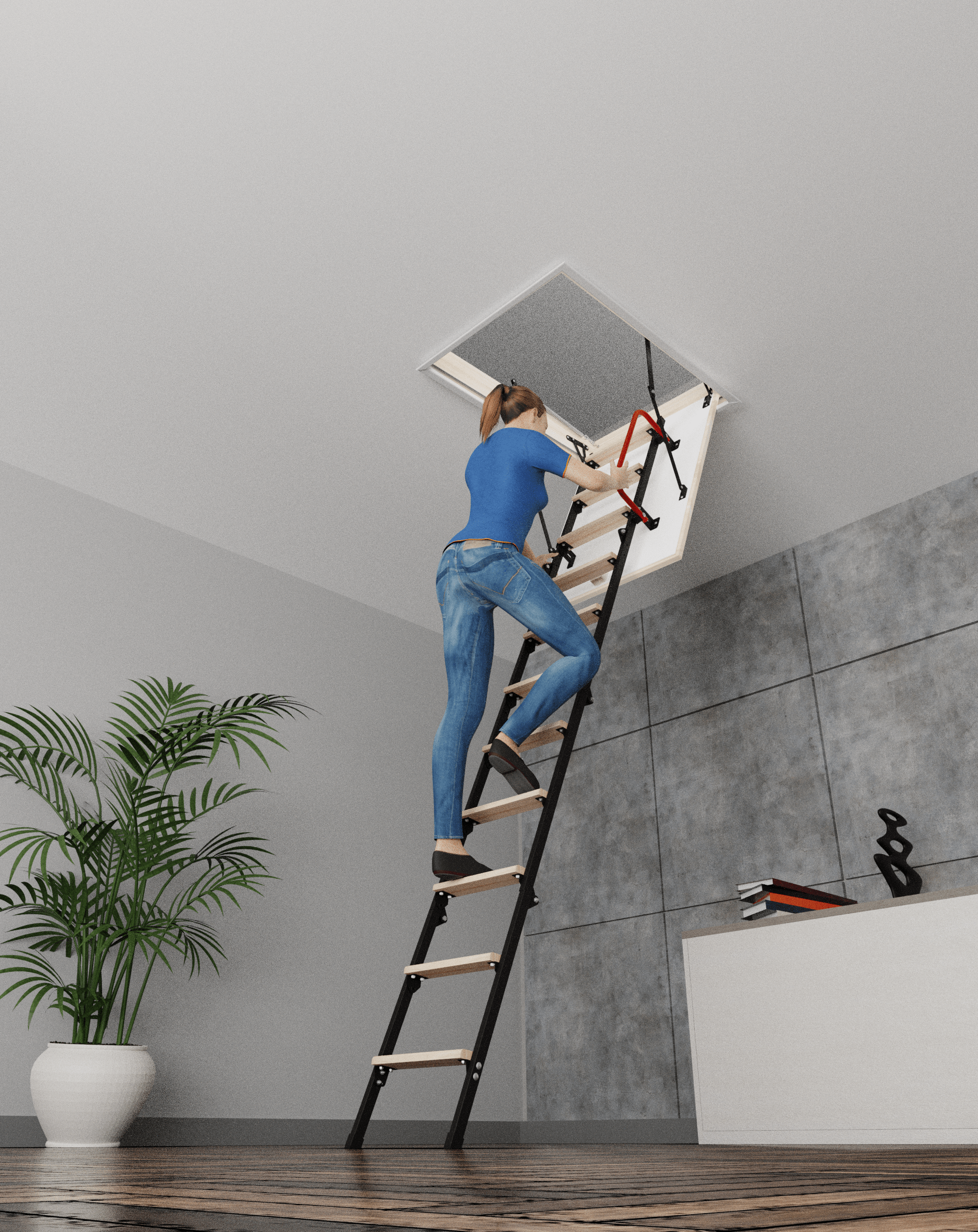 TOP 6 Reasons To Install Attic Ladders For Small Opening Attic   UNI Wizualizacja 1 A0c583fb C044 4ffc Bf20 6348210ad1ff 