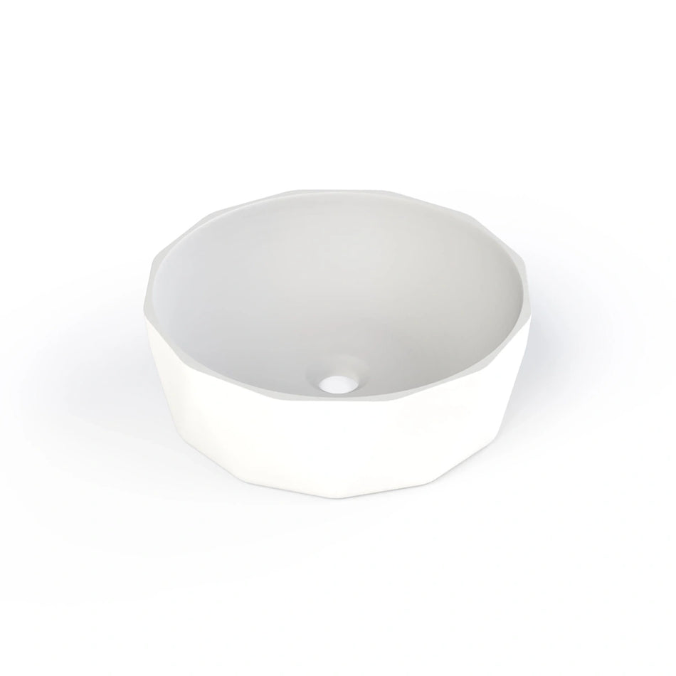 Bathroom sink Geo - 16.14 in. x 16.14 in. - glossy white