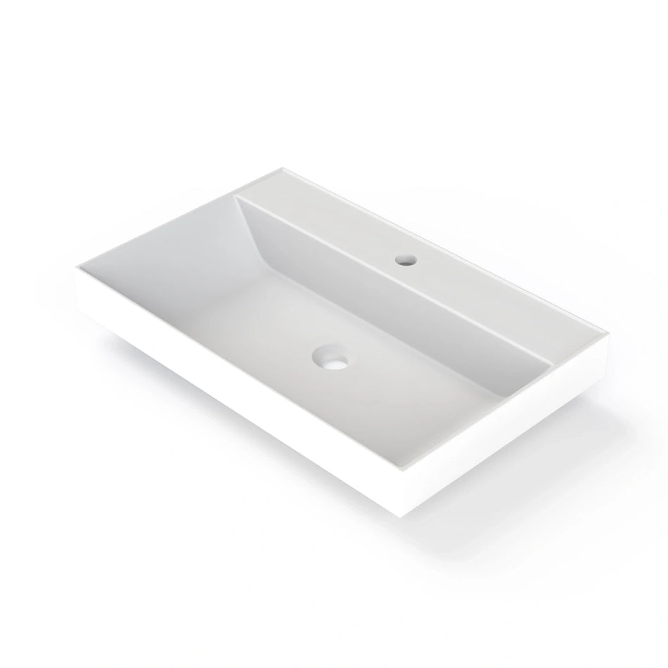 Bathroom sink M-70 - 27.56 in. x 17.72 in. - glossy white