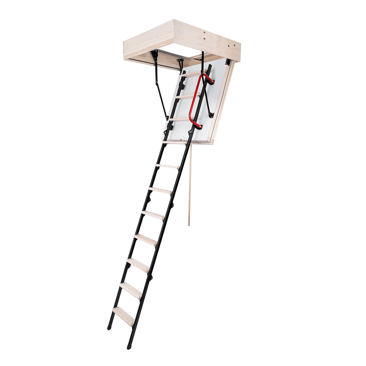 Mini Polar - Metal-Wooden Extra Insulated Attic Ladder - 35.5 in. x 19.5 in. - Up to 8.69 feet