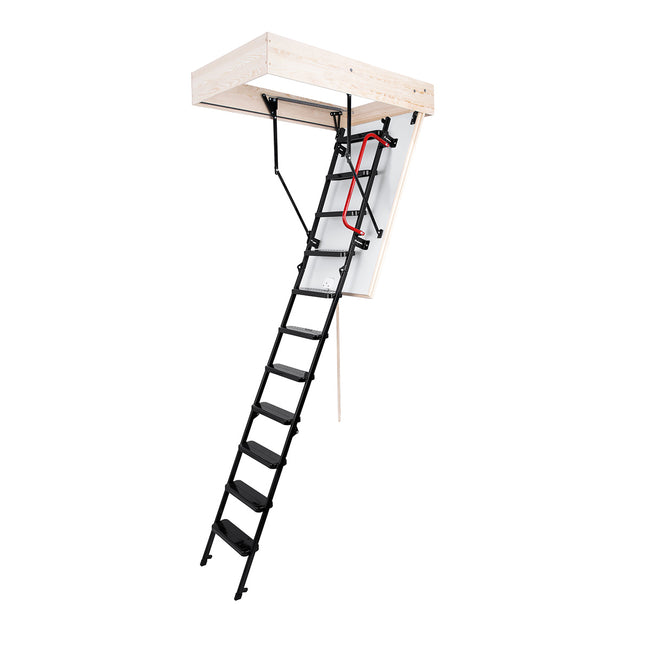 Solid Extra - Escalera para ático con aislamiento de metal - 51 pulg. x 23.5 pulg. - Hasta 9.18 pies