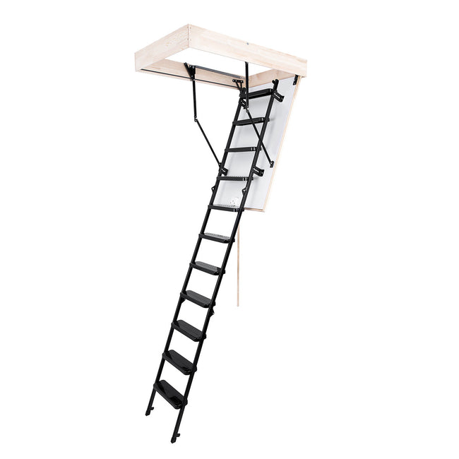Solid Termo - Metal Basic Insulated Attic Ladder - 55 in. x 27.5 in. - Up to 9.18 feet